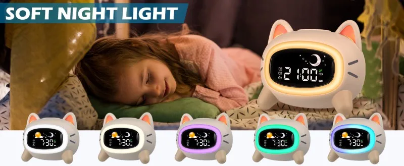 Sleep Training Alarm Clock for Kids: Wake-Up Sound Machine Birthday Gift for Boys and Girls 6 kf Sfb517740d1bb44c08e3df160c8d9535fd