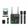 Debra 4-Channel Audio Mixer with UHF Wireless Microphone, Bluetooth Recording, PC Compatibility, Delay and Repeat Effect Audio Interface Mixing Console