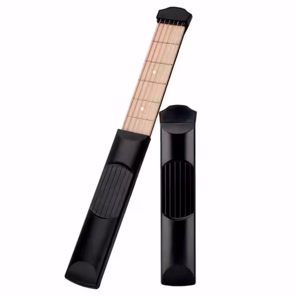 Pocket Guitar Chord Trainer with 6 Steel Strings, Portable Design